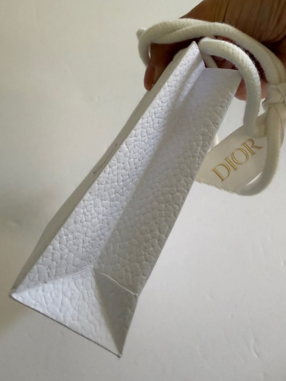 Dior White Mini Shopping Bag with Black Logo - Picture 7 of 7